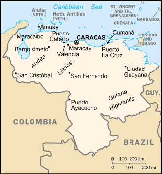 Mapa: Venezuela